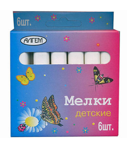 Мел белый Алгем (6 шт;уп), НМБ-6