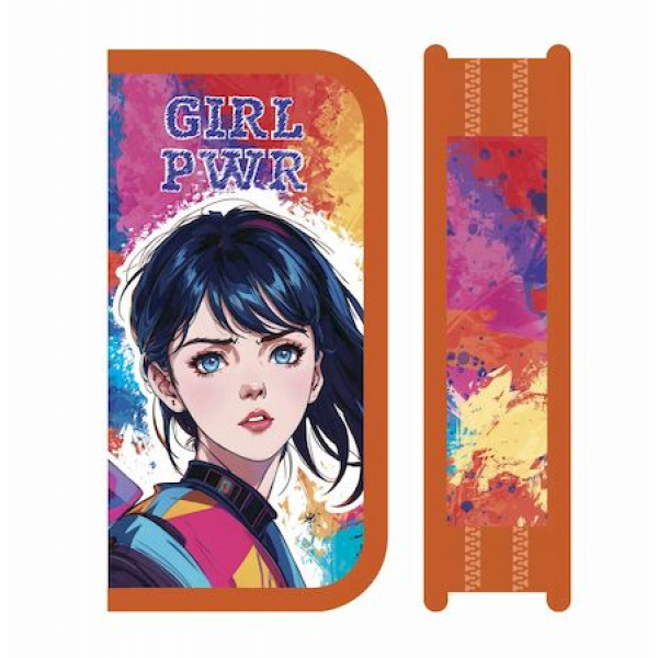 Пенал двухсекционный SOFT, 'ЗАГАДОЧНАЯ ДЕВУШКА', ПО-901