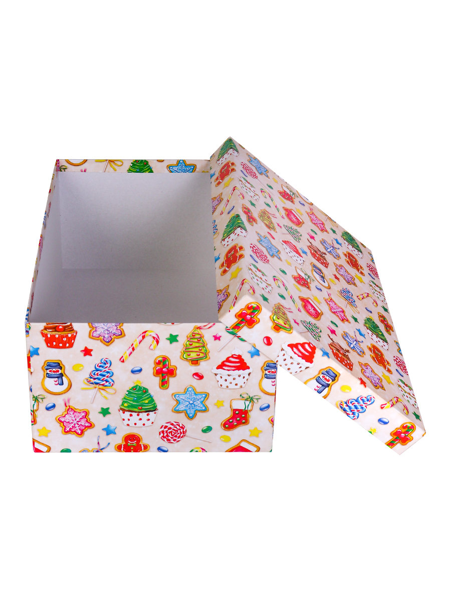 Коробка подарочная Miland 'НГ сладости', 18х11х7 см., прямоугольная (Серия 10в1), картон, 1420