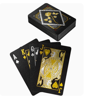 Карты игральные, 'MILAND', пластиковые, 54 шт, Дама Пик;Нуар,  ИН-7656;7657