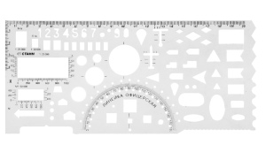 Линейка офицерская СТАММ , пластиковая , гибкая , бесцветная, ТТ03