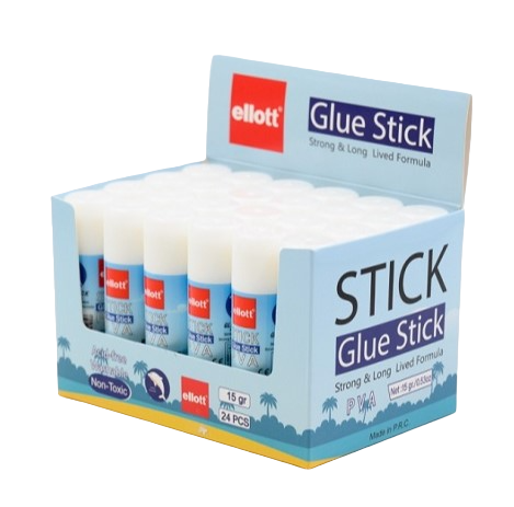 Клей-карандаш ELLOTT ПВА 15 гр, ЕТ-220502 (1;24)