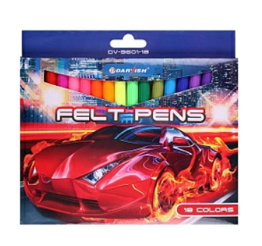 Фломастеры 18 цв, Darvish, для девочек в картонной упаковке, DV-3601-18