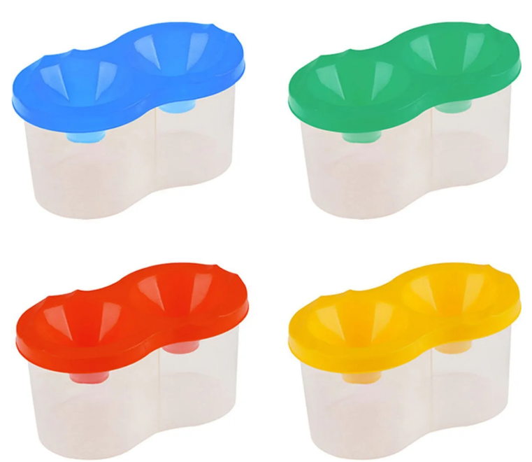 Стакан непроливайка двойной с крышкой и пробками (60) / СН-4, НЕЖНЫЙ МИКС 2025 / СН-4