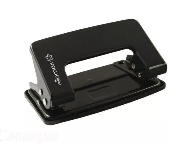 Дырокол 'Attomex', (10 листов) металлический, в картонной коробке, черный, 4020303