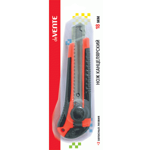 Нож канцелярский "deVENTE", 18 мм , с 2-мя запасными лезвиями, 4090403