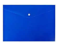 Папка на кнопке А4 KWELT, синяя 0,12 мм, непрозрачная, КР-000566