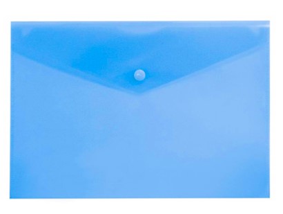 Папка на кнопке А4, 'KWELT' синяя 0,15 мм прозрачная, KP-000244