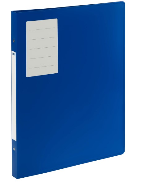 Папка на 4 кольцах OfficeSpace А3, 27 мм, 800 мкм, вертикальная, пластик, синяя, 363205