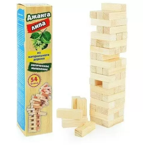 Игра 'Джанга Липа' большая , из натурального дерева, 193258