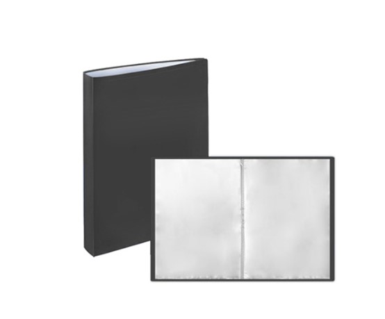 Папка 100 файлов 'KWELT' , А4 , серый , пластик 0,5 мм, КР-000527