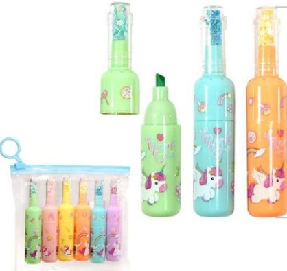 Набор текстовыделителей, 6 в 1, Единорог, H21561-21