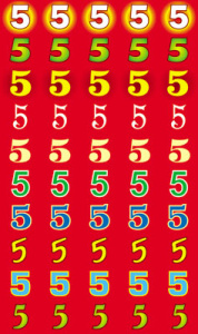 Набор наклеек для поощрения. Пятерки разные! , HM-12823