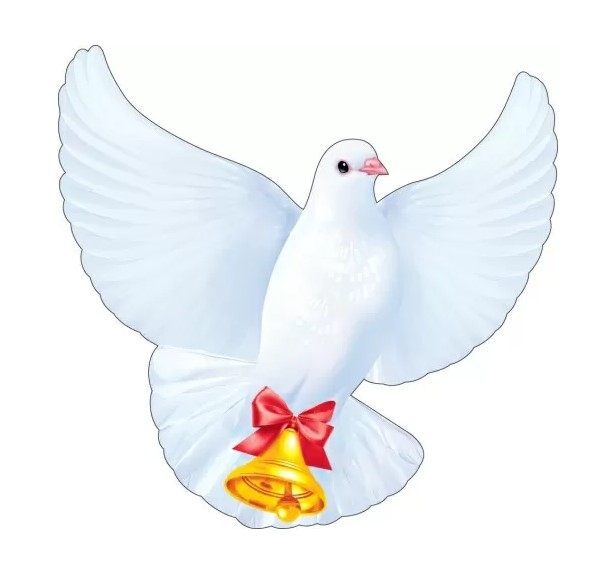 Украшения на скотче 'Голубь с колокольчиком' (1;уп) , 88,969