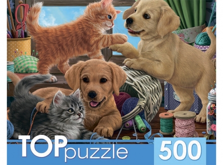Пазлы 500 эл. TOPpuzzle 'Пушистые друзья', ХТП500-6811