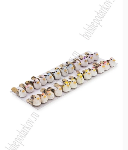 Птички декоративные 2,8 см (24 шт) SF-7838, микс №3, 712-005