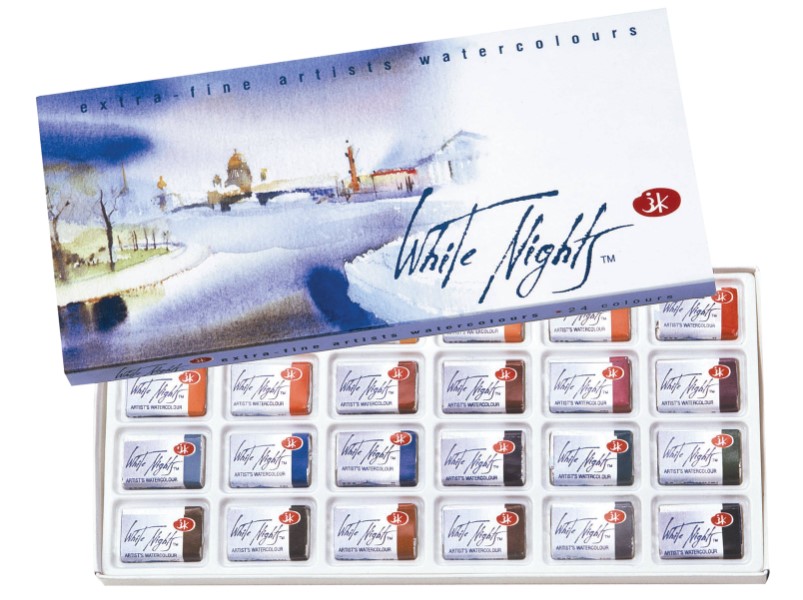 Краски акварельные художественные, 'Белые ночи', 24 цвета, 2,5 мл в кювете, 1941061