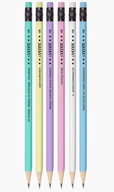 Карандаш чернографитный 'deVENTE. Lady Perfection' 06 шт (HB) диаметр грифеля 2 мм, 5030100