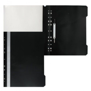 Папка скоросшиватель "BRAUBERG", с перфорацией , цвет черный, 226586