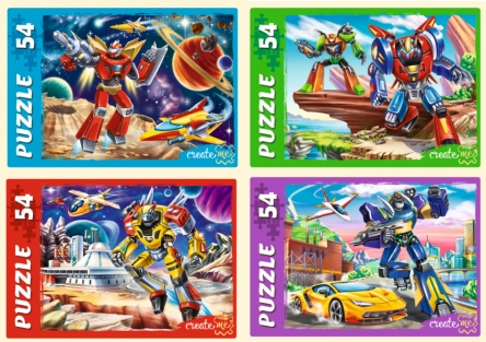 Пазлы-мини 54 эл. Рыжий кот 'Эпоха трансформеров', 175 х 130 мм., П54-2619