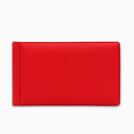 Визитница горизонтальная, мягкая  экокожа, МАТОВАЯ АЛАЯ,  20 л, 40 карт, ВЦ-9779 н-й