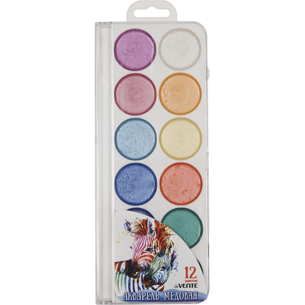 Акварельные краски 12 цв. deVENTE , перламутровые цвета, 36 г, без кисточки, 8074902