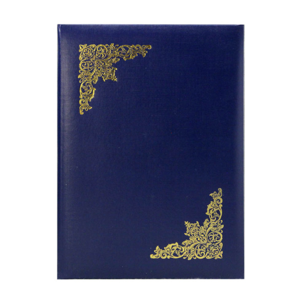 Папка адресная А4  Имидж  бумвинил (жесткая) 'С тиснеными уголками' синий ПБЖ4001-203