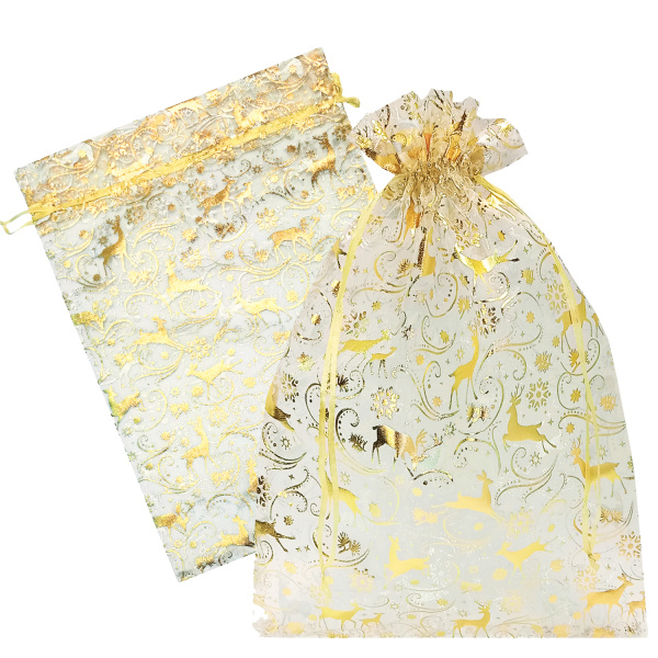Мешочек из органзы НГ 'Олени', 300x200 мм, 900 г, 15080055