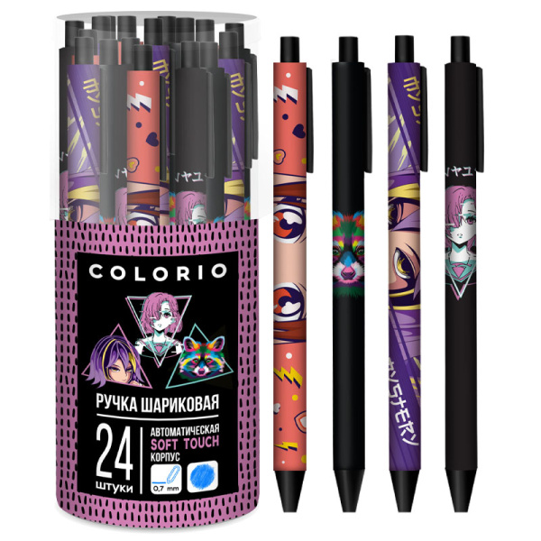 Ручка шариковая автоматическая 'COLORIO', 0,7 мм, синяя, COKB-UG-130-PVC24