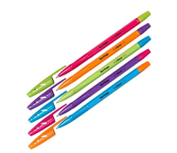 Ручка шариковая 'Berlingo', FUZE Tribase,  пластиковый корпус, ассорти цвета, синий, СВр_70922