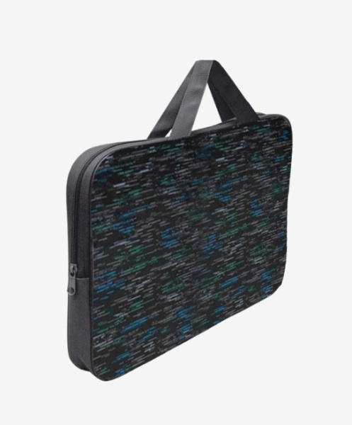 Папка текстиль, deVENTE А4, 1отд. молния вокруг синяя ручки внешн.карман, 3075144