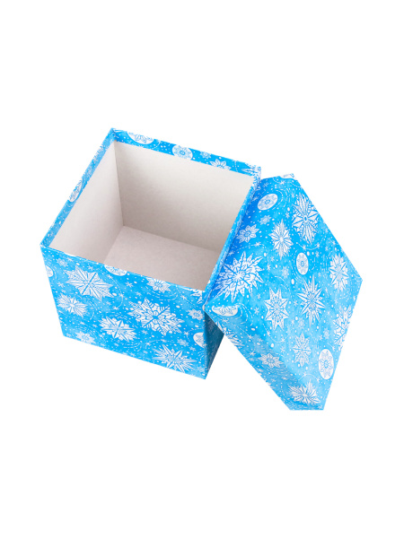 Коробка подарочная Miland 'Снежинки', 26х26х17 см., квадратная (Серия 5в1), картон, 1918