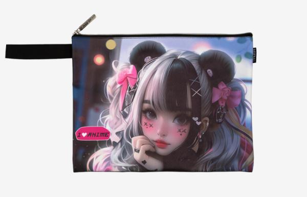 Папка для тетрадей 'deVENTE. I Love Anime' A4 (34,5x25,5x1,5 см) на молнии, 8053521
