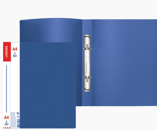 Папка на кольцах 'deVENTE.Daily', А4, на 2 кольца, 20 мм, 600 мкм, синяя, 3081407