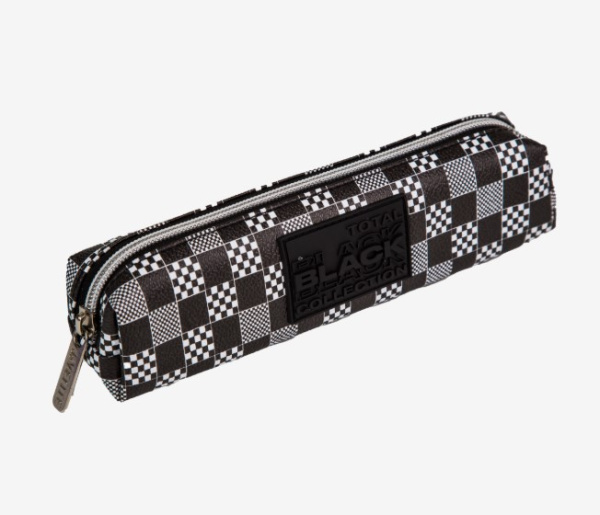 Пенал 'deVENTE. TOTAL BLACK' 21x4x4 см, прямоугольный для 40 предметов, на молнии, 7029455