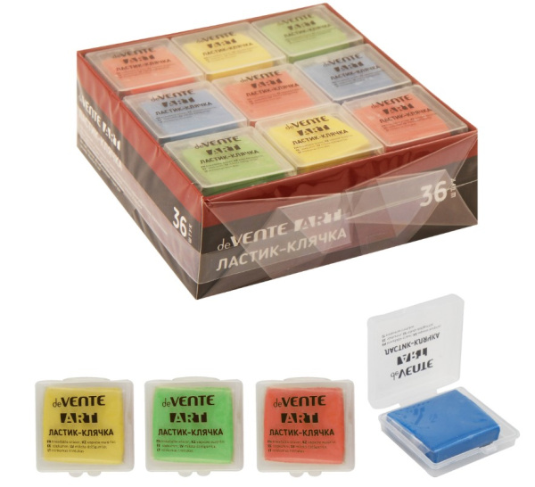 Ластик-клячка 'deVENTE. ART' синтетический каучук, прямоугольный, ассорти, 4070403