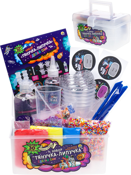 Набор для изготовления слайма 'Тянучка-липучка', 30 ингридиентов, И-9314