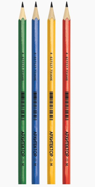 Карандаш чернографитный 'deVENTE. АРХИТЕКТОР' 03 шт в наб (Т, ТМ, М) 2 мм, 5030704