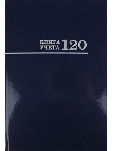 Книга учёта 120л. СИНЯЯ, клетка , переплёт 7БЦ, глянц.ламин., блок-офсет, 200х298, 120-8671