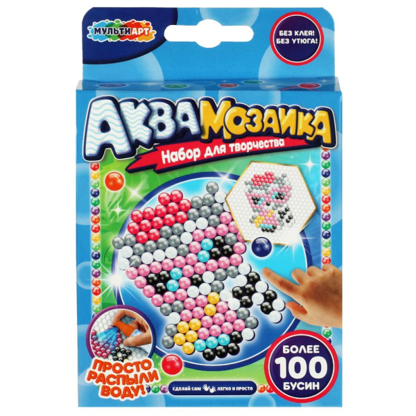 Аквамозаика енотик 100 бусин МУЛЬТИ АРТ, AB-100RAC